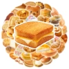 Sticker chống nước Fastfood Đồ ăn nhanh, bánh ngọt, dán bàn ghế, tủ laptop - Set 5/10/20/50 CN466 25k 6