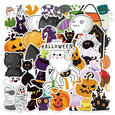 Sticker chống nước Halloween Ma Quái Phù Thuỷ Zombie - Set 10/20/50 dán bàn ghế, tủ, xe, laptop, đàn giá ưu đãi 69.000₫