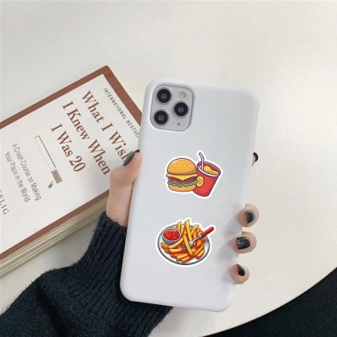 Sticker chống nước Hamburger Hotdog Fastfood - Set 10/20/50, Dán Bàn Ghế Xe Laptop - 25k