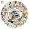 Sticker chống nước hoài niệm cổ điển màu nâu thần thọ retro Set 20/50/100 cái CN906 dán bàn ghế, tủ, xe, laptop 25.000₫ 2