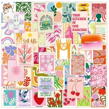 Sticker chống nước INS BOHO đa màu sắc - Set 10/20/50 dán bàn ghế, tủ, xe, laptop, quote cute, giá 25.000 VND Sticker chống nước INS BOHO đa màu sắc - Set 10/20/50 dán bàn ghế, tủ, xe, laptop, quote cute, giá 25.000 VND