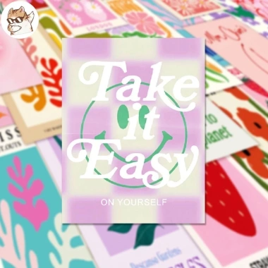 Sticker chống nước INS BOHO đa màu sắc - Set 10/20/50 dán bàn ghế, tủ, xe, laptop, quote cute, giá 25.000 VND 4 Sticker chống nước INS BOHO đa màu sắc - Set 10/20/50 dán bàn ghế, tủ, xe, laptop, quote cute, giá 25.000 VND 4