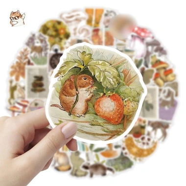 Sticker chống nước Khu Rừng Cổ Hoài Niệm Set 10/20/50 Dễ Thương Dán Mũ A45 25k 5