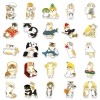 Sticker chống nước mèo con cute vàng xám dán bàn ghế tủ xe laptop 5/10/20/50 miếng 9
