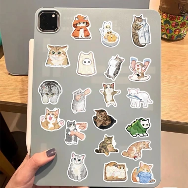 Sticker chống nước Mèo Cute Dễ Thương 10/30/70 miếng Dán Mũ Bảo Hiểm CN917 Giá Ưu Đãi 25.000