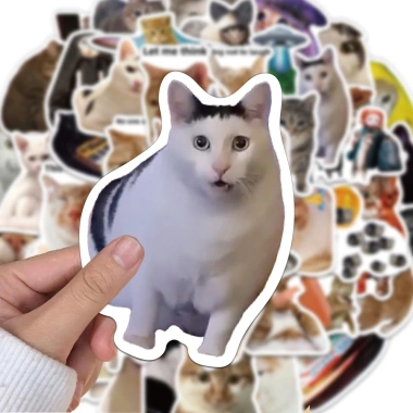 Sticker Chống Nước Mèo Meme NGẠC NHIÊN Dán Mũ Bảo Hiểm M1 Set 10-20-50 Giá 24.900₫ 2