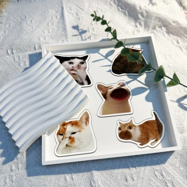 Sticker Chống Nước Mèo Meme NGẠC NHIÊN Dán Mũ Bảo Hiểm M1 Set 10-20-50 Giá 24.900₫ 4