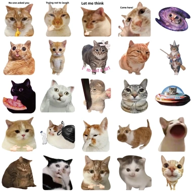 Sticker Chống Nước Mèo Meme NGẠC NHIÊN Dán Mũ Bảo Hiểm M1 Set 10-20-50 Giá 24.900₫ 7
