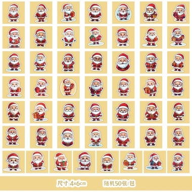 Sticker chống nước Ông già Noel Christmas 5/10/20/50 dán mũ, laptop, đàn 17.700₫ 9
