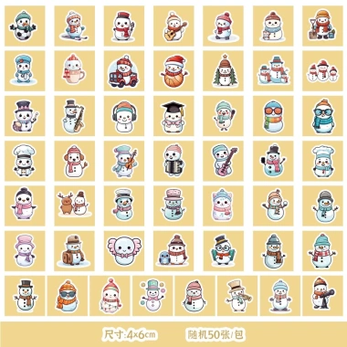 Sticker chống nước Ông già Noel Christmas 5/10/20/50 dán mũ, laptop, đàn 17.700₫ 10