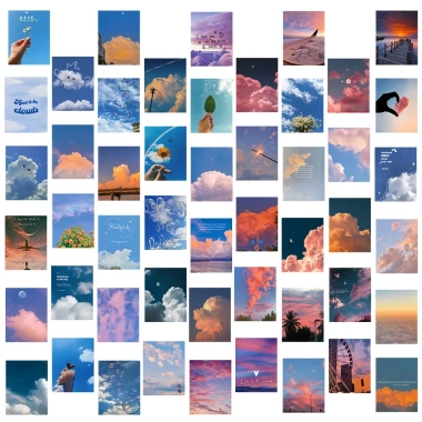 Sticker chống nước phong cảnh bầu trời Set 10/20/50 dán laptop giá 25.000₫ 6