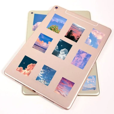 Sticker chống nước phong cảnh bầu trời Set 10/20/50 dán laptop giá 25.000₫ 8