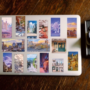 Sticker chống nước phong cảnh Nhật Bản anime - Set 5/10/20/50, dán bàn ghế, tủ, xe, laptop CN28 - 25.000₫