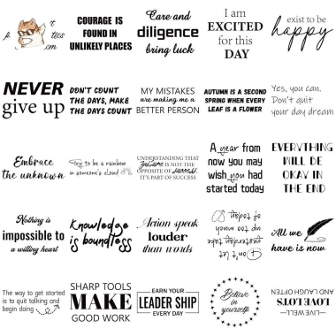 Sticker chống nước quote tiếng Anh dán mũ bảo hiểm A344 5/10/20/50 cái 25.000đ