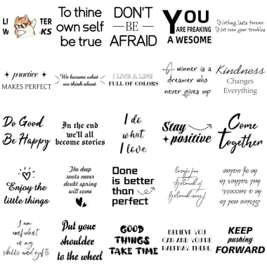 Sticker chống nước quote tiếng Anh dán mũ bảo hiểm A344 5/10/20/50 cái 25.000đ