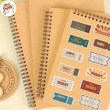 Sticker chống nước Retro Vintage G1 Set 10/20/50 dán mũ bảo hiểm vali laptop vé phim 25.000₫ 5