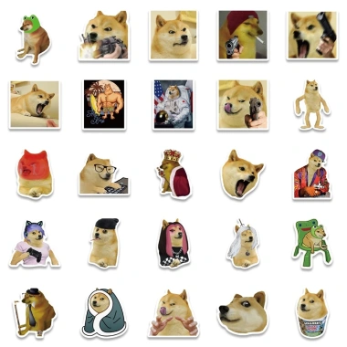Sticker chống nước Shiba Cheems cute - Set 10/20/50 dán bàn ghế laptop, giá 25.000₫ 6