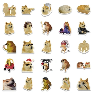 Sticker chống nước Shiba Cheems cute - Set 10/20/50 dán bàn ghế laptop, giá 25.000₫ 7