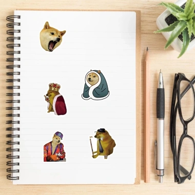 Sticker chống nước Shiba Cheems cute - Set 10/20/50 dán bàn ghế laptop, giá 25.000₫ 8