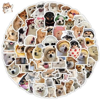 Sticker chống nước SHIBA CORGÍ Dễ Thương Cute - Set 20/40/100, Dán Bàn Ghế Xe Laptop CN717 25k 2