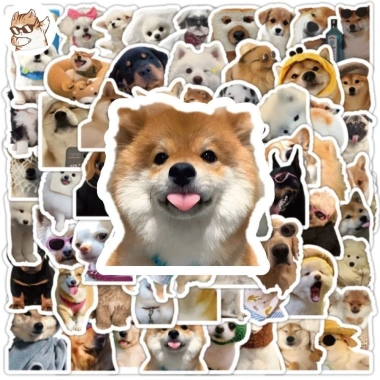 Sticker chống nước SHIBA CORGÍ Dễ Thương Cute - Set 20/40/100, Dán Bàn Ghế Xe Laptop CN717 25k 3