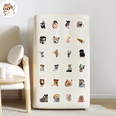 Sticker chống nước SHIBA CORGÍ Dễ Thương Cute - Set 20/40/100, Dán Bàn Ghế Xe Laptop CN717 25k 5