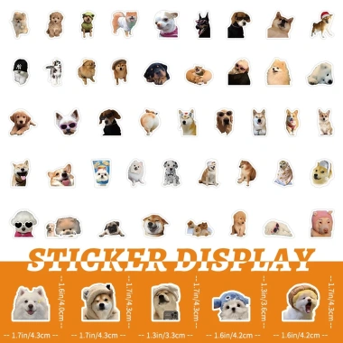 Sticker chống nước SHIBA CORGÍ Dễ Thương Cute - Set 20/40/100, Dán Bàn Ghế Xe Laptop CN717 25k 8