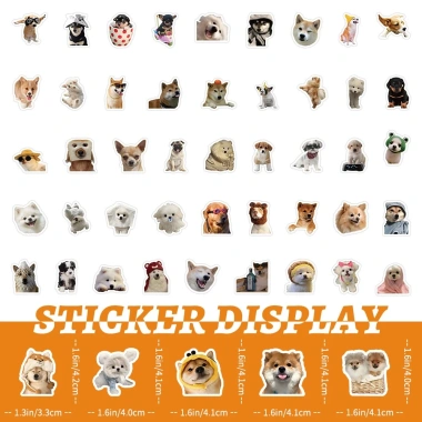 Sticker chống nước SHIBA CORGÍ Dễ Thương Cute - Set 20/40/100, Dán Bàn Ghế Xe Laptop CN717 25k 9