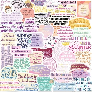 Sticker chống nước Soft Quotes Set 10/20/50 cho bàn ghế tủ lạnh xe laptop - Lời nhắn dịu dàng CN22 - 40.000đ