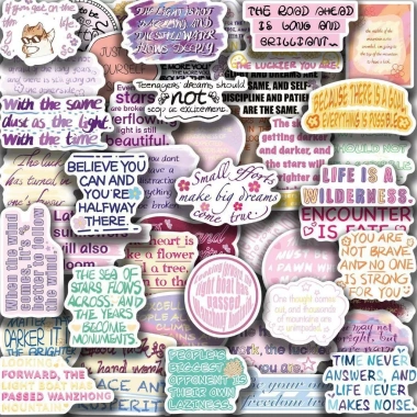 Sticker chống nước Soft Quotes Set 10/20/50 cho bàn ghế tủ lạnh xe laptop - Lời nhắn dịu dàng CN22 - 40.000đ