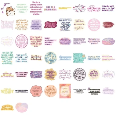 Sticker chống nước Soft Quotes Set 10/20/50 cho bàn ghế tủ lạnh xe laptop - Lời nhắn dịu dàng CN22 - 40.000đ