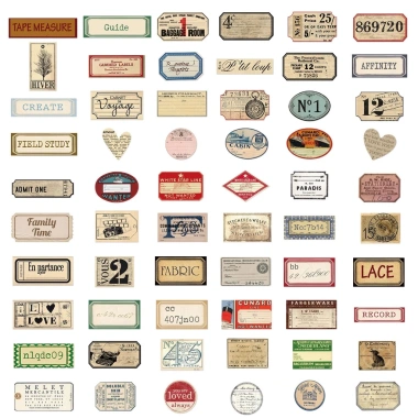 Sticker chống nước TEM TAG Màu Nâu - Dán Mũ Bảo Hiểm, Vali, Laptop CN730 Set 10/20/50