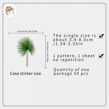 Sticker chống nước trong suốt lá cây kiểng xanh mướt - Set 10/20/50 dán bàn ghế tủ xe ly bình - Giá 30.000đ