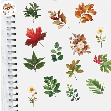 Sticker chống nước trong suốt LÁ XANH Set 5/10/20/50 dán bàn ghế, tủ, xe, laptop 25k