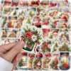 Sticker chống nước trong suốt Lọ Kí Noel 5/10/20/50 cái Dán mũ bảo hiểm, vali, Merry Christmas 3
