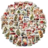 Sticker chống nước trong suốt Lọ Kí Noel 5/10/20/50 cái Dán mũ bảo hiểm, vali, Merry Christmas 5