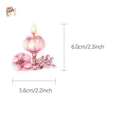 Sticker chống nước trong suốt màu hồng ngọt ngào 5-50 cái và dán bàn ghế, tủ, xe, laptop giá 25k