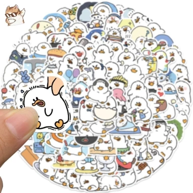 Sticker chống nước Vịt Trắng Siêu Lão Duck Vui Vẻ Set 5/20/40/90 dán bàn ghế tủ xe laptop CN319 25.000₫ 2