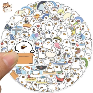 Sticker chống nước Vịt Trắng Siêu Lão Duck Vui Vẻ Set 5/20/40/90 dán bàn ghế tủ xe laptop CN319 25.000₫ 3