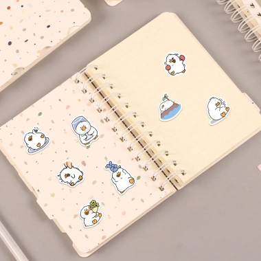 Sticker chống nước Vịt Trắng Siêu Lão Duck Vui Vẻ Set 5/20/40/90 dán bàn ghế tủ xe laptop CN319 25.000₫ 9