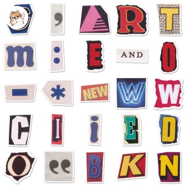 Sticker chống nước Y2K 20/50/100 cái - Chu cai va so hien dai, dán ban ghe, tu, xe, laptop, dan - Gia 24.900 VND 3
