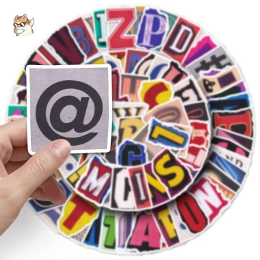 Sticker chống nước Y2K 20/50/100 cái - Chu cai va so hien dai, dán ban ghe, tu, xe, laptop, dan - Gia 24.900 VND 6