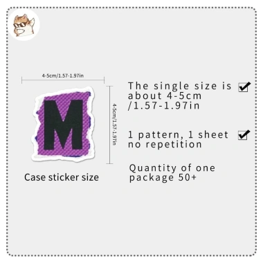 Sticker chống nước Y2K 20/50/100 cái - Chu cai va so hien dai, dán ban ghe, tu, xe, laptop, dan - Gia 24.900 VND 9