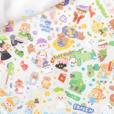 Sticker cute 10 tấm Fairy Tales Hàn Quốc - Dán dễ thương cho planner, journal, giá 20.000₫