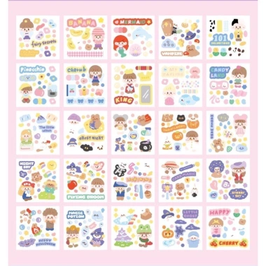 Sticker cute 10 tấm Fairy Tales Hàn Quốc - Dán dễ thương cho planner, journal, giá 20.000₫