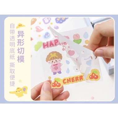 Sticker cute 10 tấm Fairy Tales Hàn Quốc - Dán dễ thương cho planner, journal, giá 20.000₫