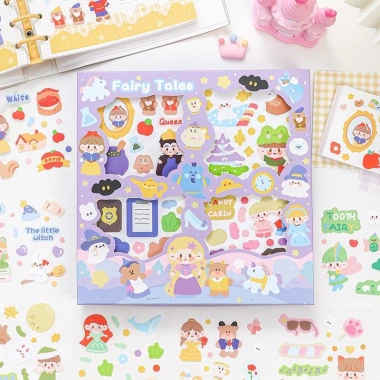 Sticker cute 10 tấm Fairy Tales Hàn Quốc - Dán dễ thương cho planner, journal, giá 20.000₫ 10 Sticker cute 10 tấm Fairy Tales Hàn Quốc - Dán dễ thương cho planner, journal, giá 20.000₫ 10