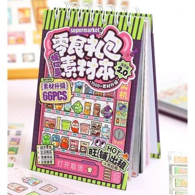 Sticker cute 66 trang Telado Tẻn Tẻn - Dán dễ thương cho planner, bullet journal, sổ sticker 110k