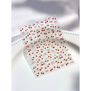Sticker Dán Nail Cherry Nơ Đáng Yêu 3D Siêu Xinh - Dễ Trang Trí, Giá Chỉ 29.500₫ 5