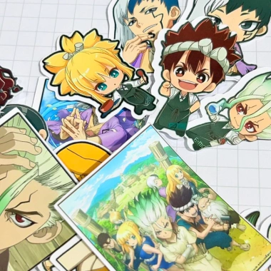 Sticker Dr.Stone Set 20 miếng dán sổ tay dễ thương Anime trang trí giá 15.000₫